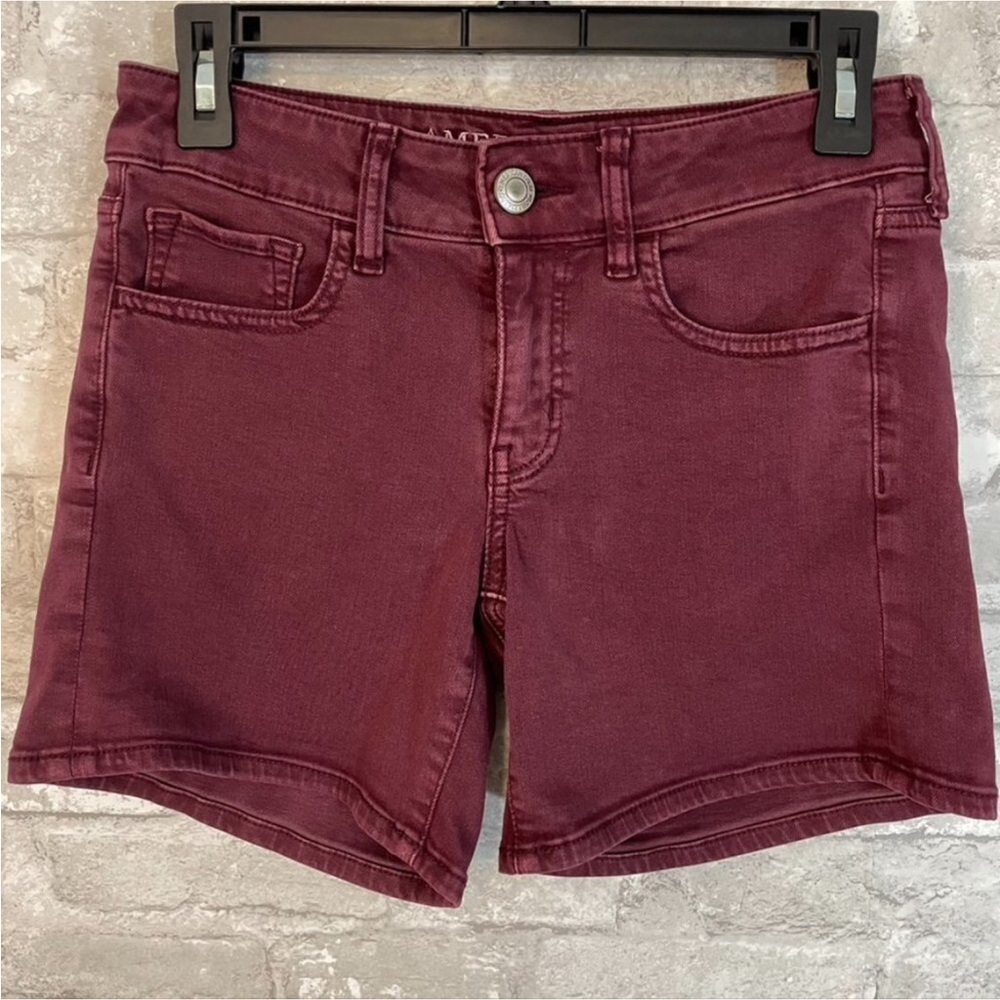 American Eagle Purple Midi Shorts